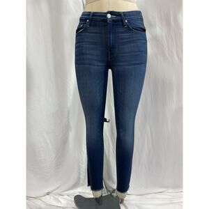 Mother 'The Looker' Blue Ankle Fray Skinny Denim Jeans Size 23